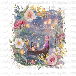 真作】ディズニー ラプンツェル 水彩画 Tangled トリシア・B・ベンソン