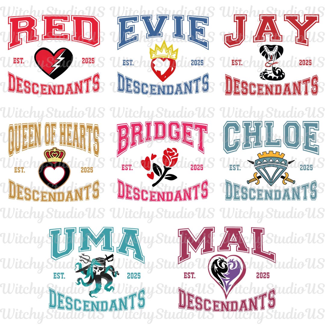 Descendants the Rise of Red Characters Symbol Bundle Png, Descendants ...