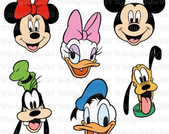 Mickey et ses amis Bundle Png, fichiers Mickey Svg pour Cricut, Magical Kingdom, vacances en famille, téléchargement numérique