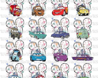 Pacote de imagens PNG da Turma do Carro, Turma da Família Disney, Castelo Mágico (Download Digital)