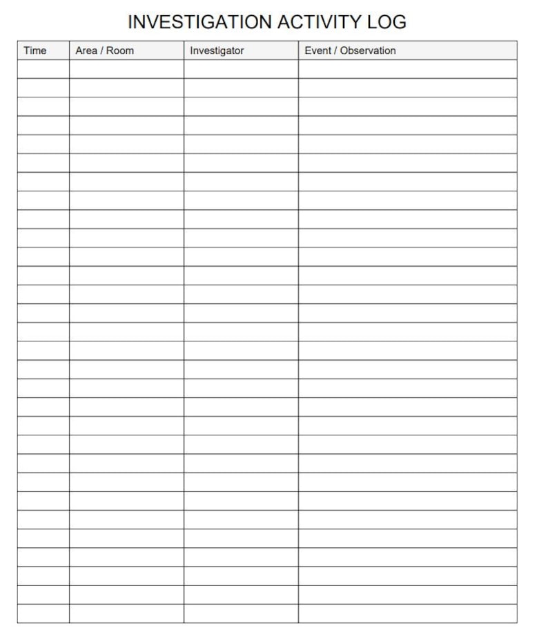 Paranormal Investigation Journal - Etsy