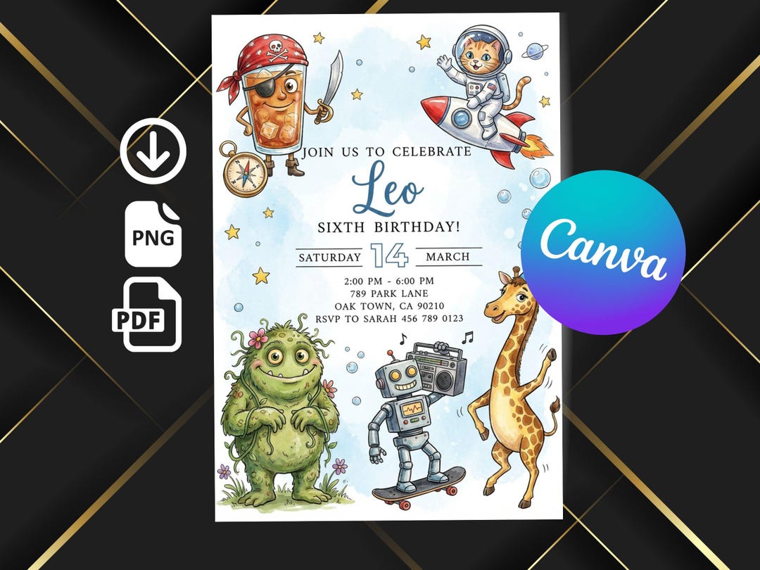 Invitation Send Meme Funny Meme Birthday Invitation Template Editable Canva Italian Brainrot ...