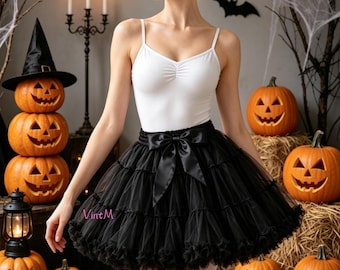 Custom Multi-Color Fluffy Tulle Tutu Skirt | Kids & Adult Dancewear, Halloween Costume