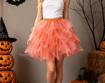 Custom Color Tulle Tutu Skirt (35 Colors)  Handmade Dancewear, Halloween Costume for Women & Girls