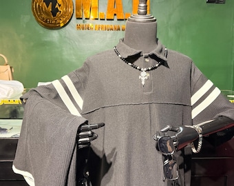 Abbigliamento casual a righe (bianco e nero)