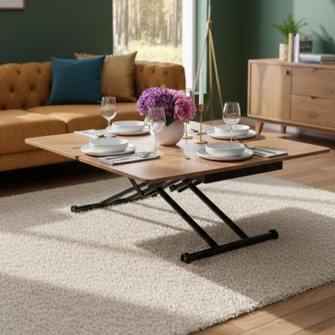Modern Lift Top Coffee Table Convertible Dining Table, Expandable ...