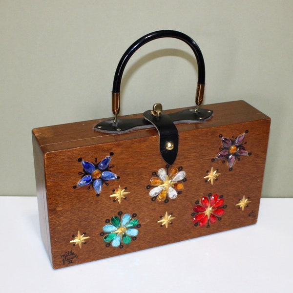 Sweet Vintage Enid Collins Original Floral Box Bag