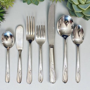 Vintage Meadow Flower Silver Plate Flatware Replacement Pieces by International