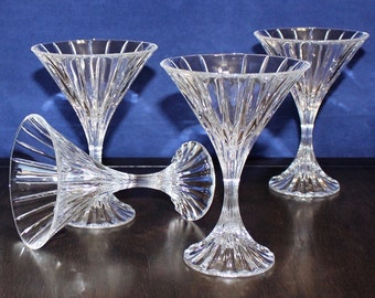 Vintage Set of 4 Mikasa Park Lane Martini Glasses