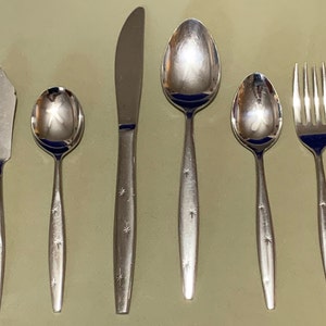 Vintage 3 Star Pattern Stainless Flatware Replacement Pieces