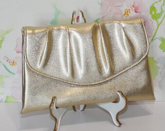 Pretty Vintage, Gold Vinyl Clutch