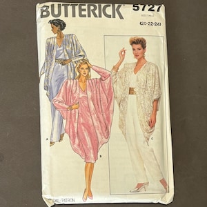 Vintage Butterick Misses Jacket Dress Top and Pants Pattern 5727 Misses Size 20 22 24 UNCUT