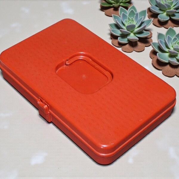 Sweet Vintage Wil-hold Rust Colored Sewing Box