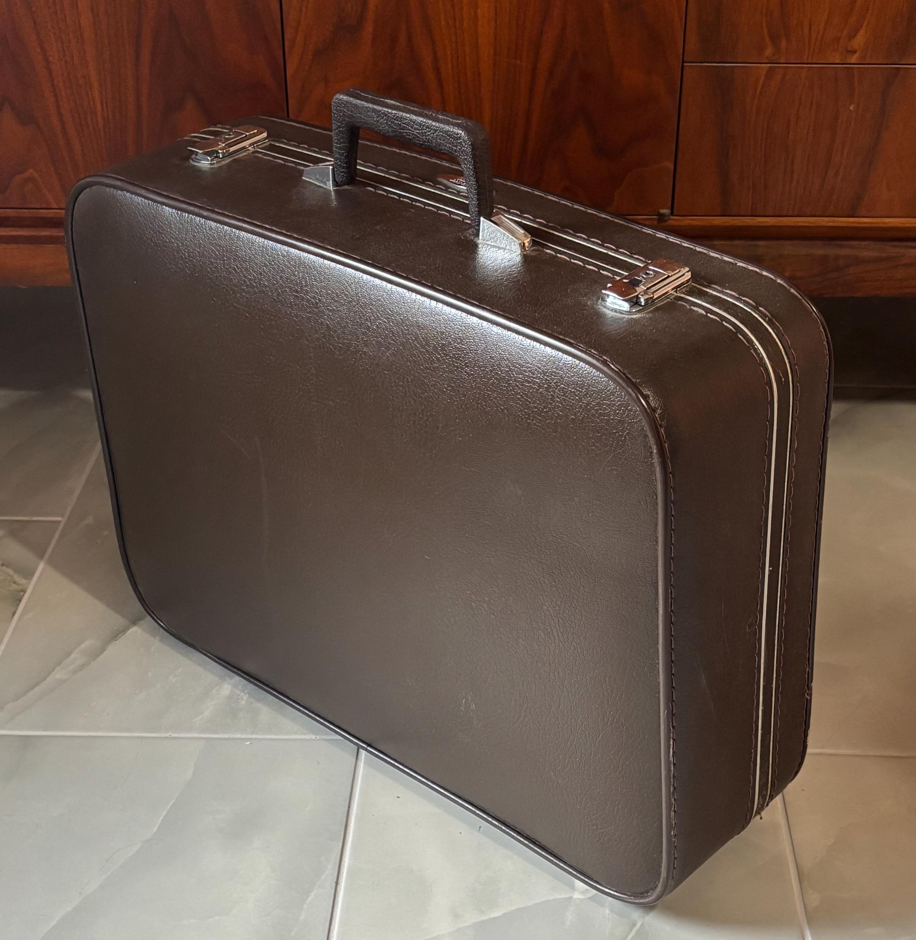 Sweet Vintage Sears Feather Lite Brown Suitcase - Etsy