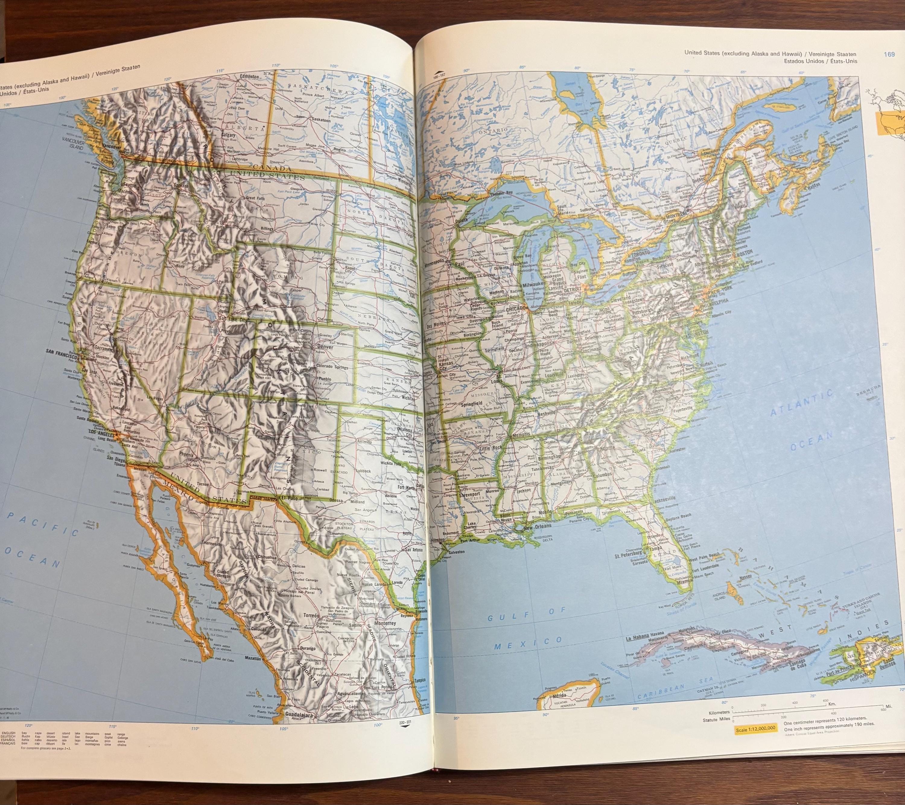 Vintage Britannica Atlas 1974 - Etsy