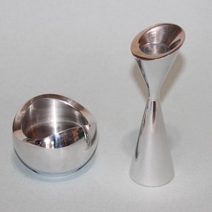 Vintage Pair of Nambe Candle Holders