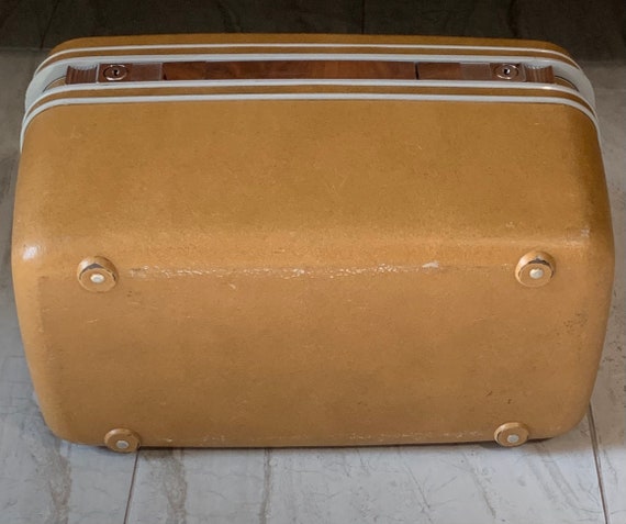 Vintage Samsonite Gold Train Case Travel Bag - image 7