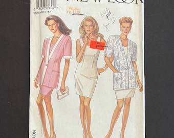 Vintage New Look Jacket and Skirt Pattern 6694 Misses Size 8-18 UNCUT