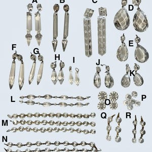 Vintage and Antique Chandelier Crystal and Glass Drops and Beads You Choose