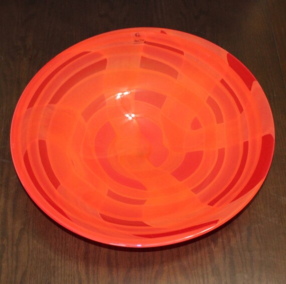 Vintage Glass Nuvo Large Orange Handcrafted Decorative Bowl Etsy Unique Orange Decorative Bowl Vintage Glass Nuvo Large Orange Handcrafted Decorative Bowl Etsy Unique Orange Decorative Bowl