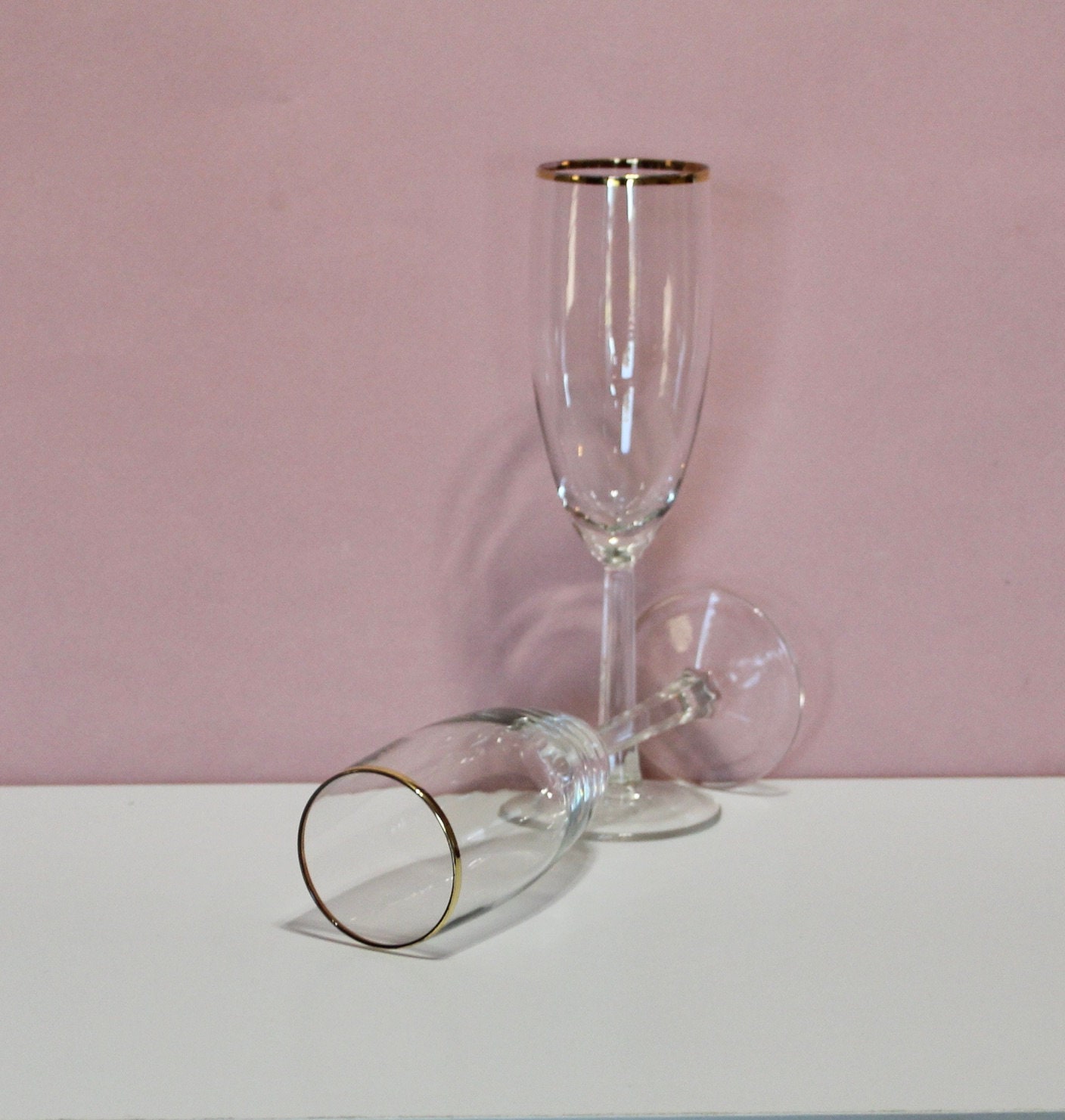 Square rimmed shop champagne glasses