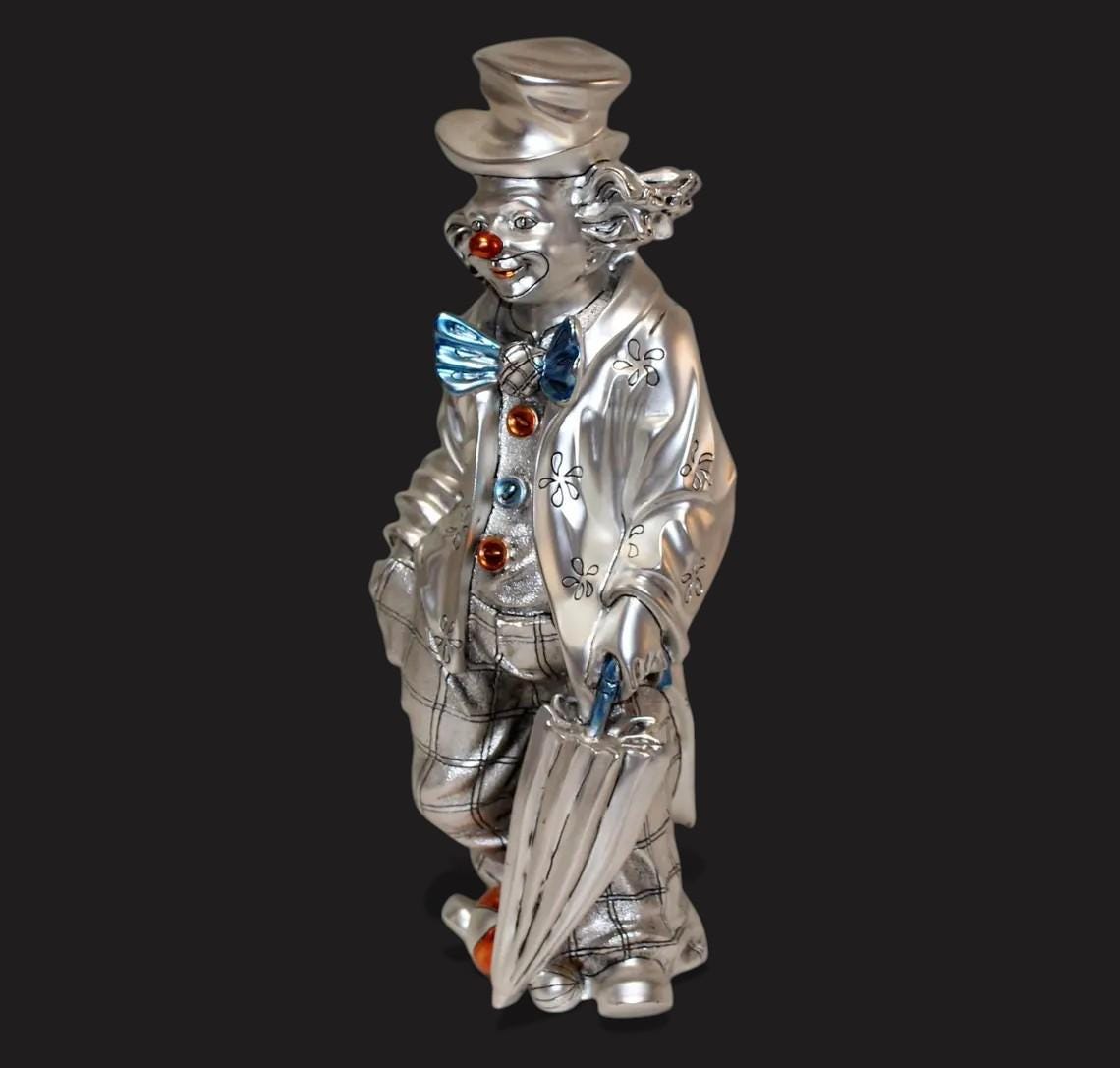 他の方発送×イタリア製【STUDIO CELLINI】 Bronze Clown Marcello Giorgio Clown Figurine: Sterling Silver Laminate - Etsy