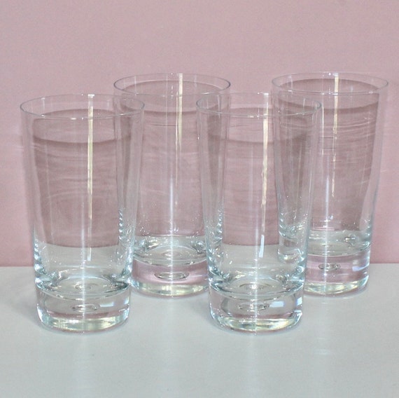 Details about   Controlled bubble base highball 14 oz tumbler Mid century vintage set of 4. 