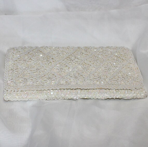 Pretty Vintage DuBarry Ivory Beaded and Sequin Cl… - image 4