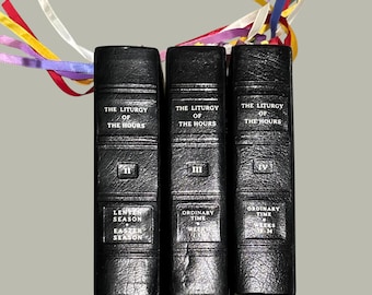 Vintage Liturgy of the Hours Set, Catholic Prayer Books, 1975