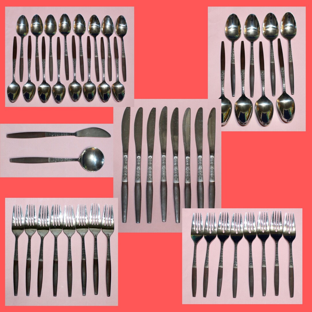 Vintage Interpur Flatware Replacement Pieces, Brown Handle INR2 Etsy