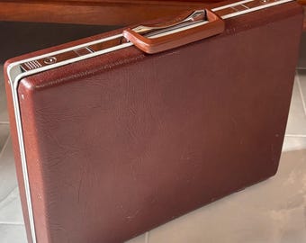 vintage Samsonite Classic IV Attaché / Porte-documents rouge marron