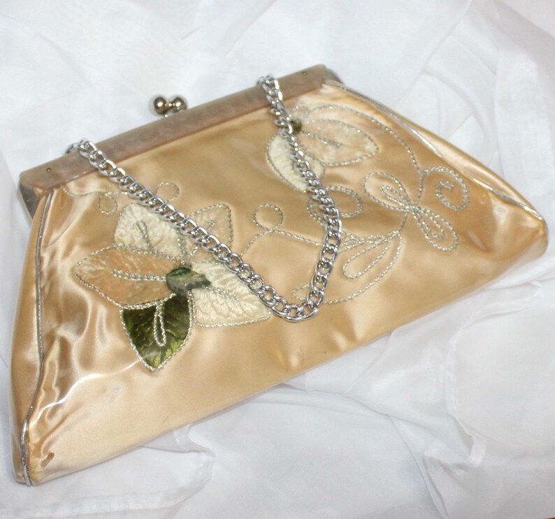 Vintage Florida Handbags of Miami Vinyl Covered Satin Floral Etsy