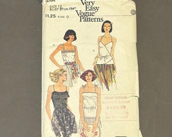 Vintage Very Easy Very Vogue Misses Tops Pattern 9764 Misses Size 12 Bust 34 UNCUT