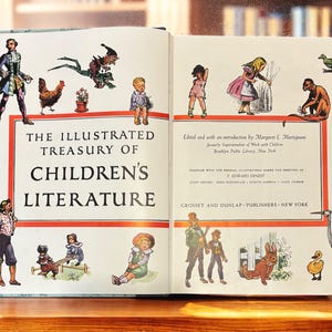 Vintage Illustrated Treasury of Children&#39;s Literature Edited by Margaret E Martignomi 1st Edition 1955