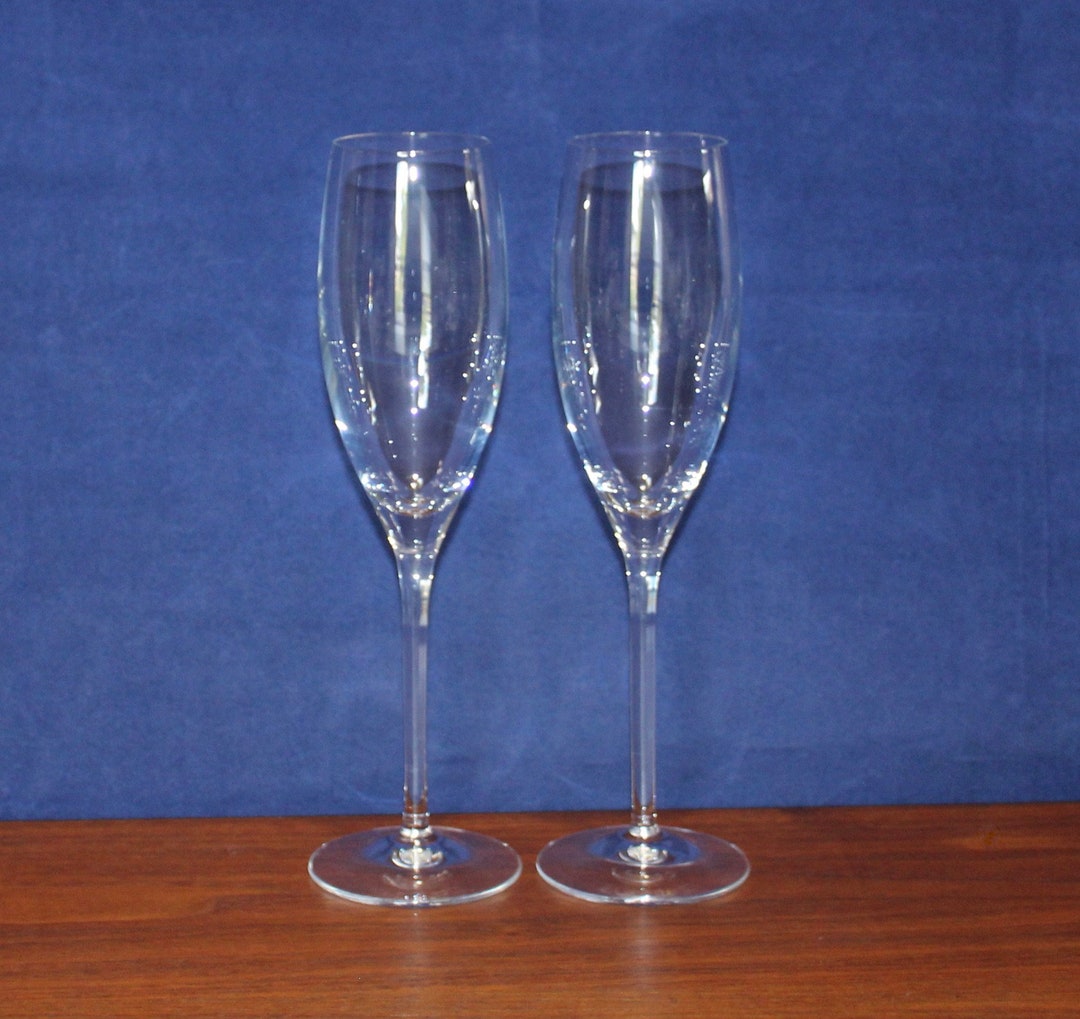 Vintage Pair of Fluted Champagne Glasses Etsy New Zealand