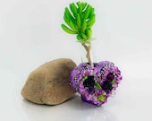 Heart Vase home decor handmade from polymer clay
