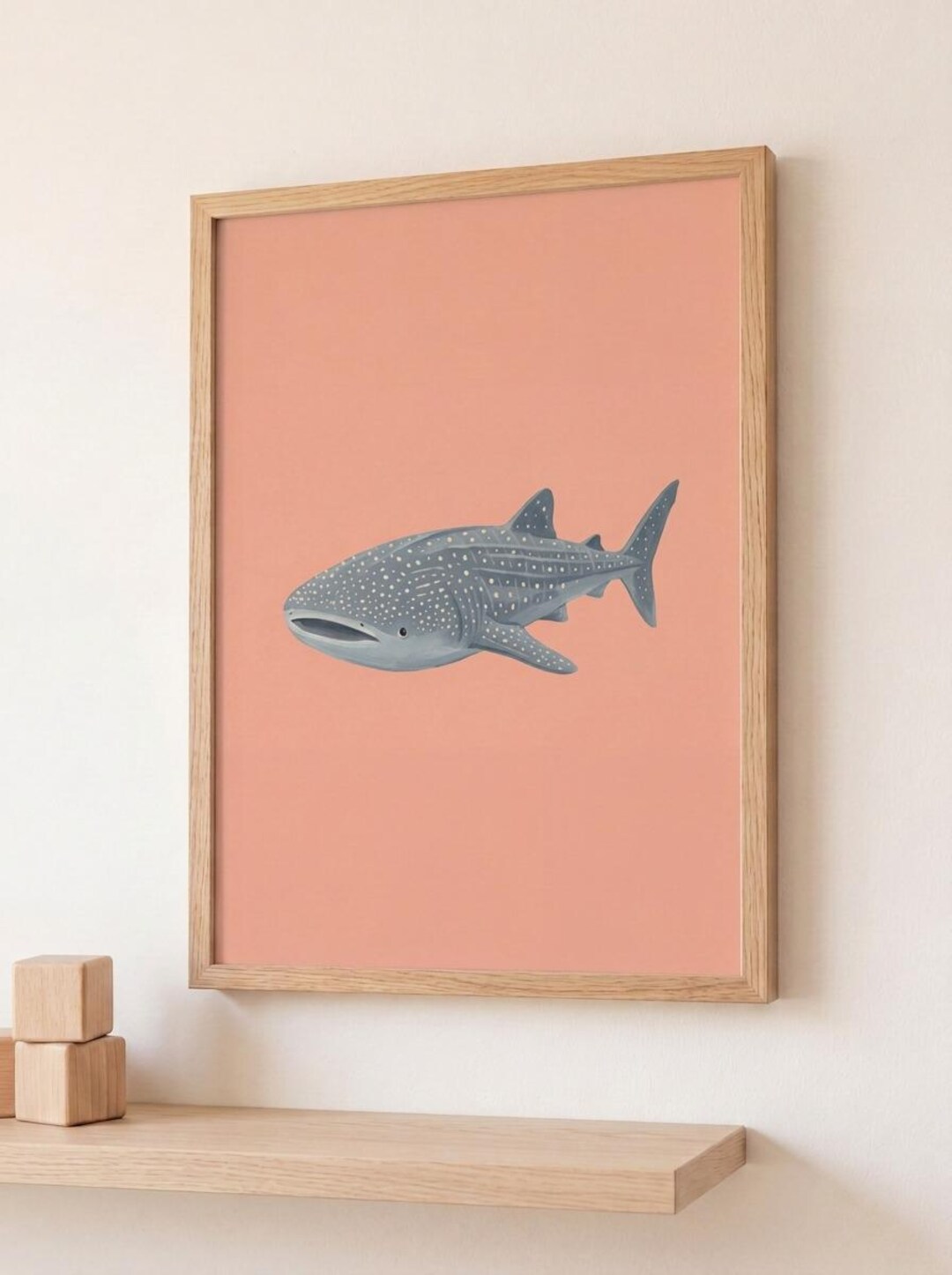 Whale Shark | Sea Creature Art Print | Ocean Wall Art | Nursery Marine ...