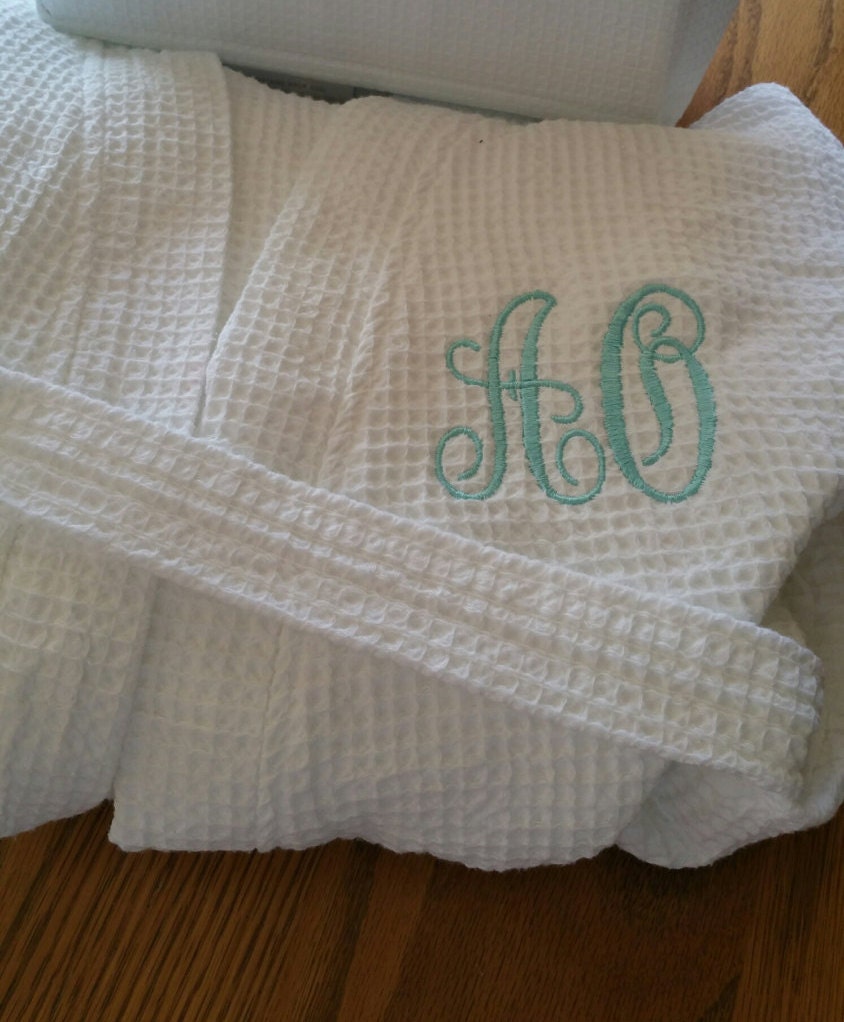 Personalized Waffle Robe and slippers for Bride Mothers Etsy