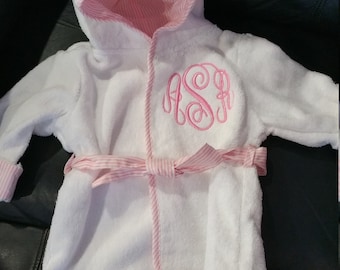 Infant robe - baby robe - Baby Infant Plush Robe - baby gift - new baby - baby boy - baby girl - baby shower gift - personalized baby robe