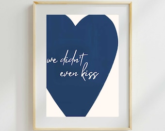 Heated Rivalry - We Didn't Even Kiss Quote Poster
