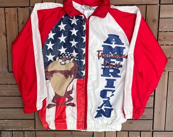 Warner Bros. Looney Tunes Taz Bomber Jacket by JH Design - Etsy