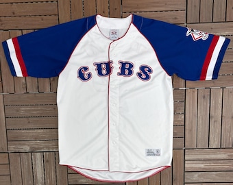 Chicago Cubs Carlos Zambrano Vintage Y2K White Baseball Jersey Size Large