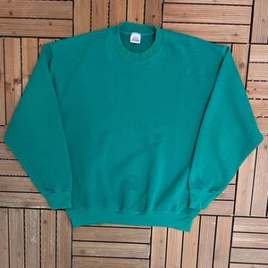 BVD Petrol Blau Vintage 90er Jahre Rundhals Sweatshirt Größe XL