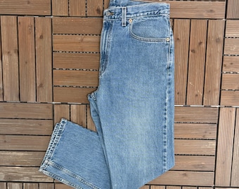 Levi's 505 Regular Fit Vintage Y2K Blue Denim Jeans Size 34 x 30