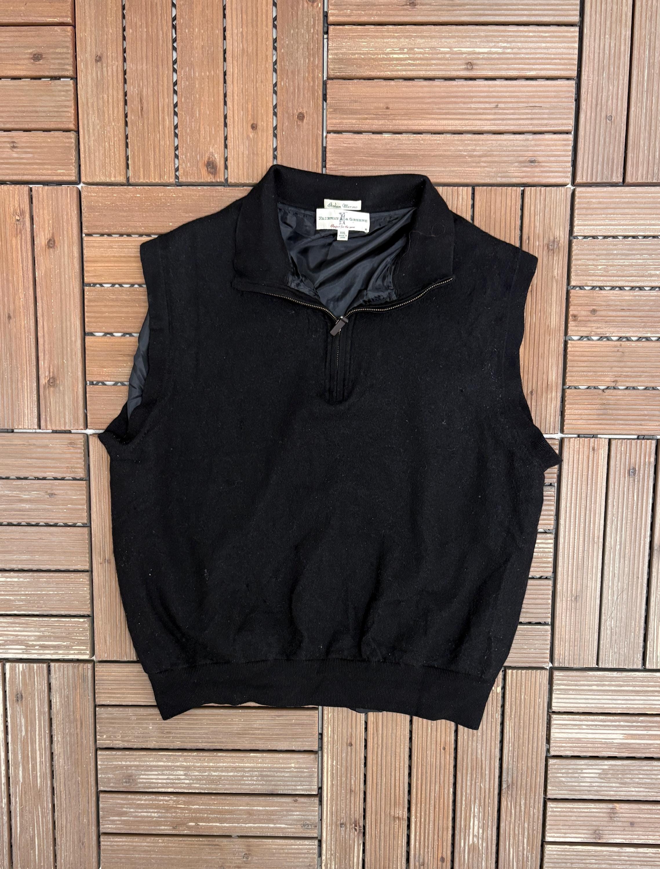 Fairway & Greene Golf Vintage 90s Wool Sweater Vest Size XXL - Etsy