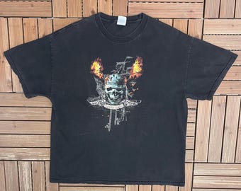 Pirates of the Caribbean Sailor's Grave Vintage Y2K Black T-Shirt Tee Size XL