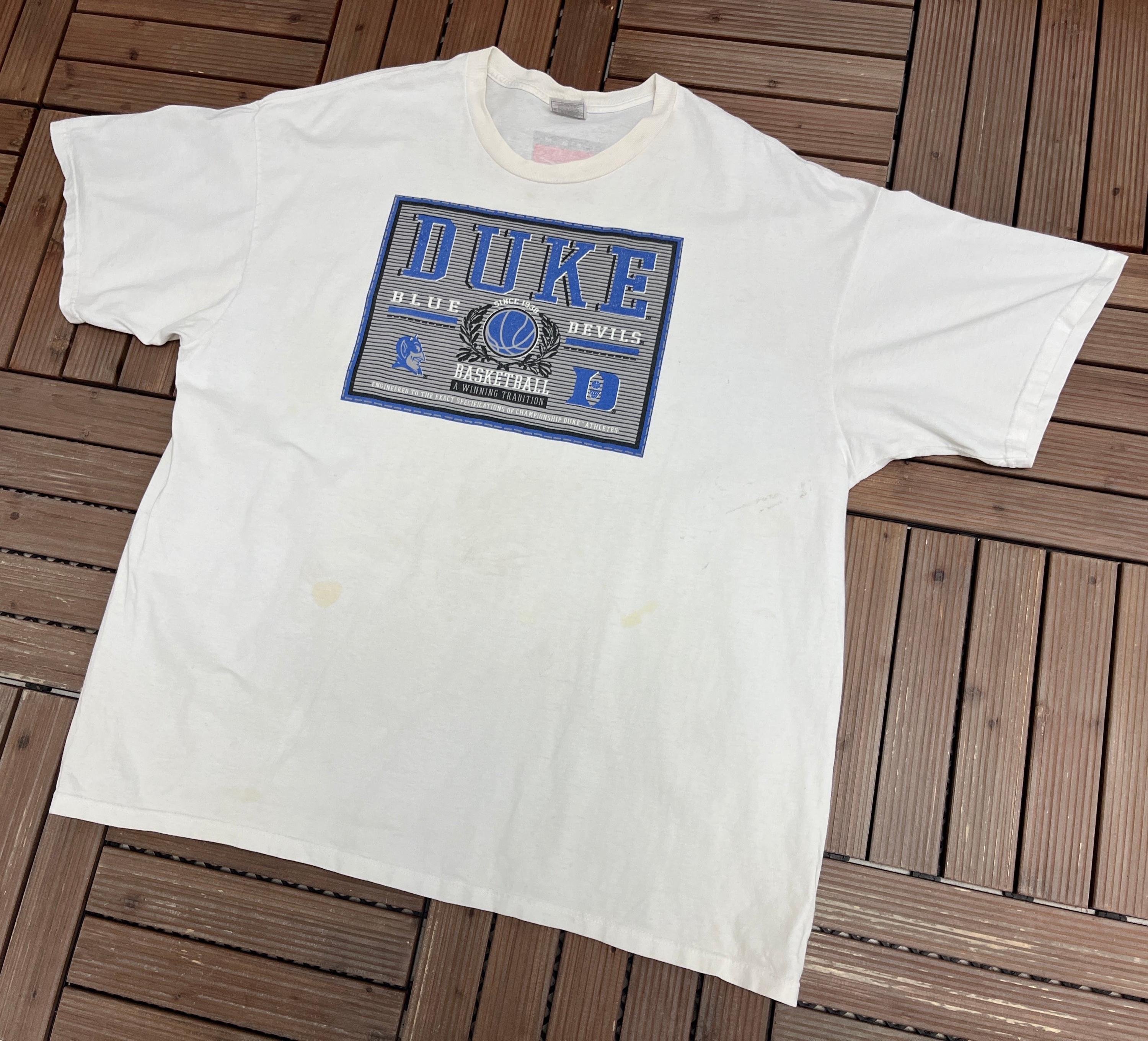 Duke Blue Devils Nike Vintage 90s White T-shirt Tee Size XXL - Etsy