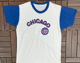 Chicago Cubs Vintage 80s White T-Shirt Tee Size XL