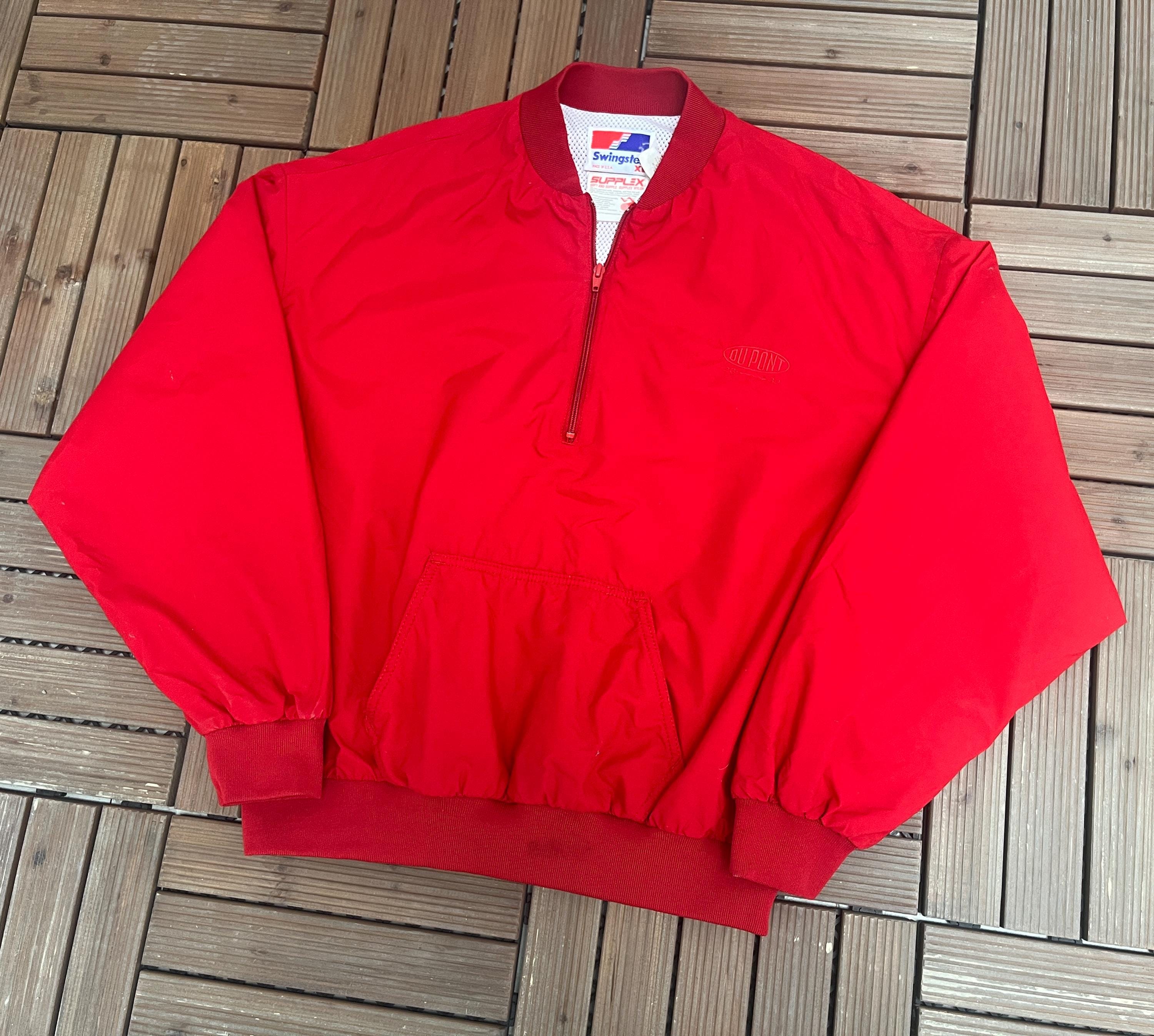 Dupont Racing Embroidered Vintage 90s Red Windbreaker Jacket Size