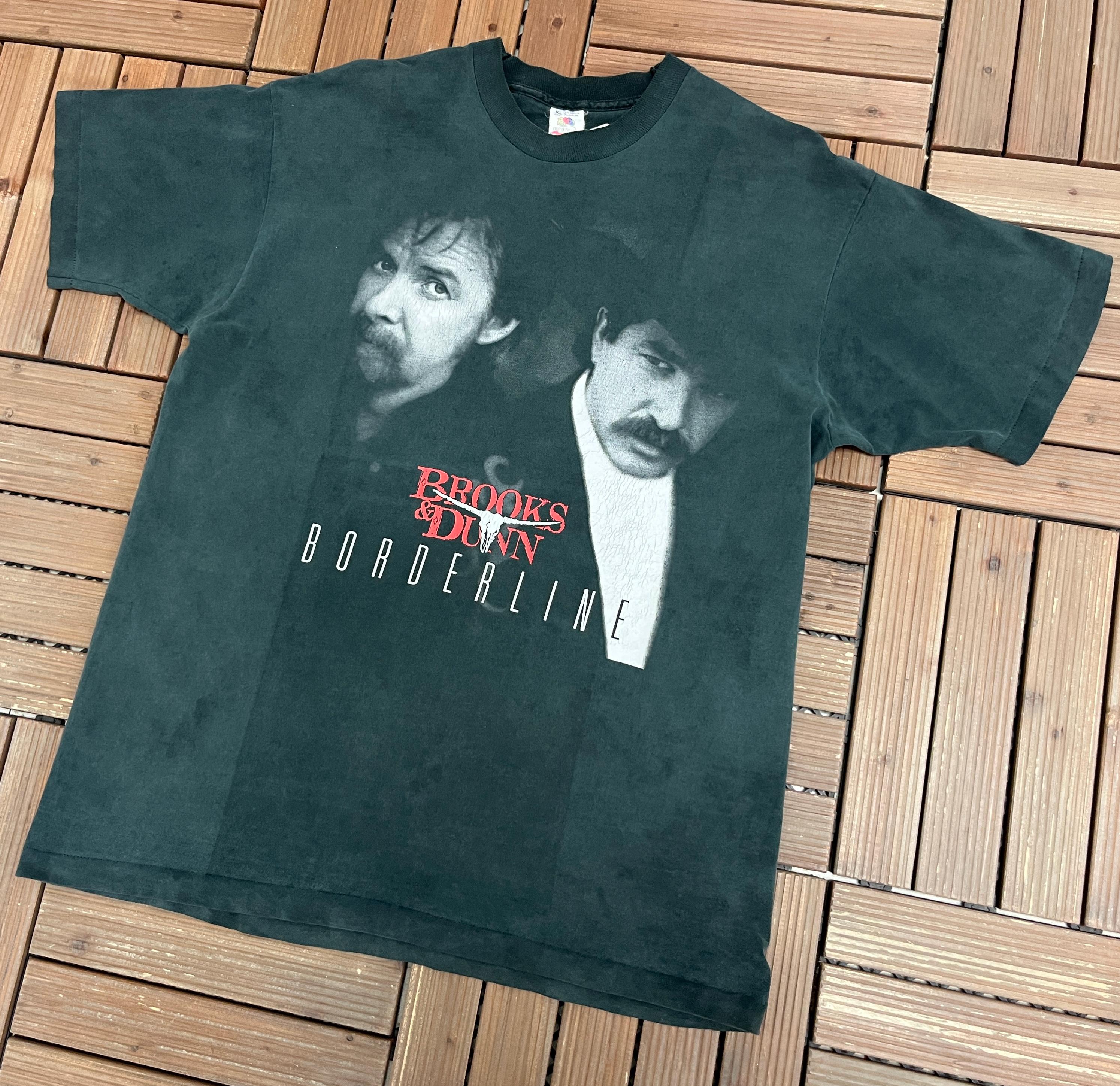 Brooks & Dunn Borderline Vintage 90s Black T-shirt Tee Size XL - Etsy